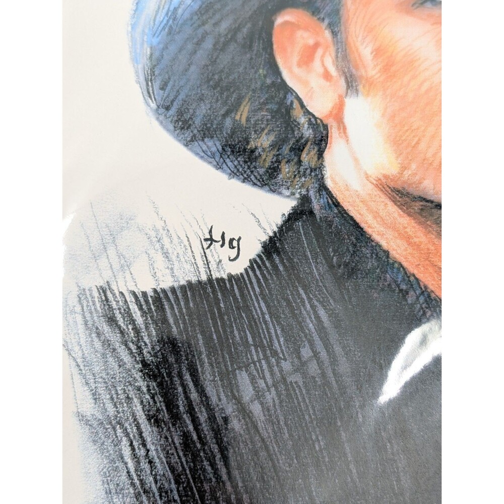 Tim McGraw Drawing Sketch on Canvas Art Reprint Matted 16"x20" New Wrapped - Picture 2 of 7